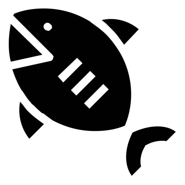 Animal Marine Hai Ikone Soliden Stil — Stockvektor