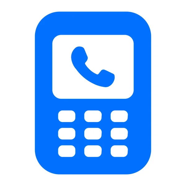 Anruf Elektronisches Telefon Symbol Solid Stil — Stockvektor