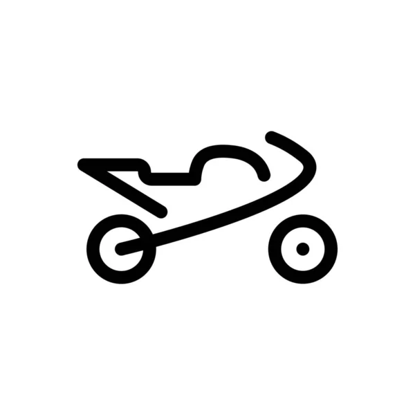 Ikona Transportu Motocykli Stylu Zarys — Wektor stockowy