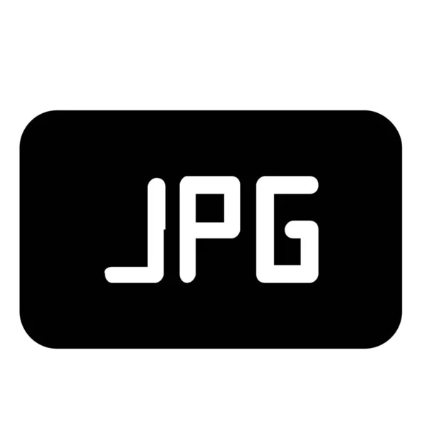 ファイル形式Jpg Icon Solid Style — ストックベクタ