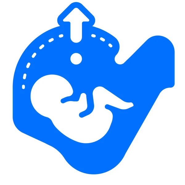 Creciente Embarazo Maternidad Icono Estilo Sólido — Archivo Imágenes Vectoriales