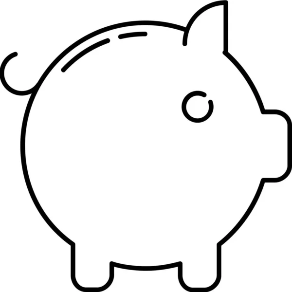 Ikona Płatności Finansowania Zwierząt Zarysie — Wektor stockowy