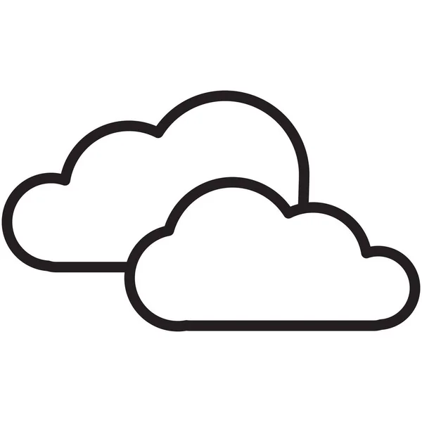 Wolken Informationsmarketing Ikone Outline Stil — Stockvektor