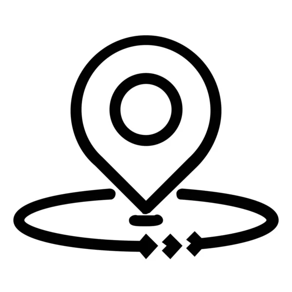 Locatie Kaart Pin Pictogram Omtrek Stijl — Stockvector