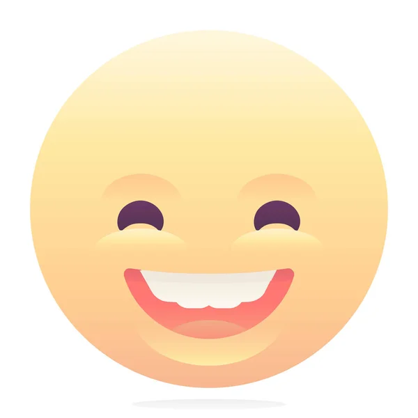 Emoji Emoticon Lach Icoon Gladde Stijl — Stockvector