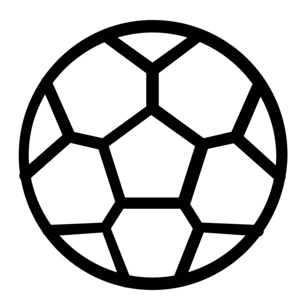 Ballon Football Icône Sport Dans Style Outline — Image vectorielle