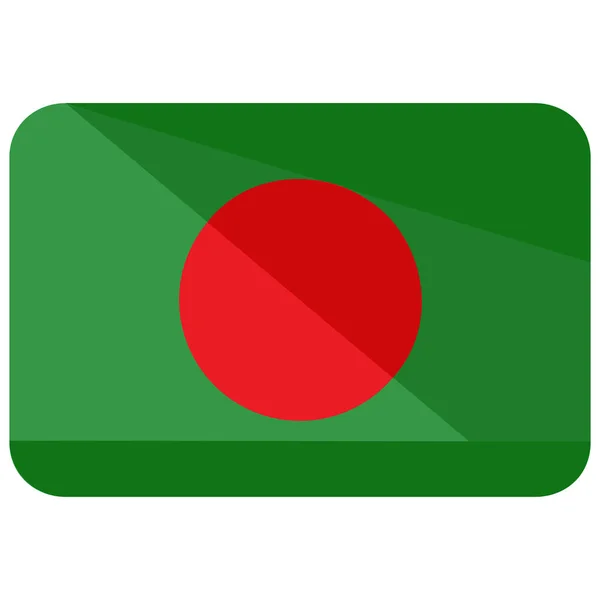 Ícone Bandeira País Bangladesh Estilo Plano — Vetor de Stock