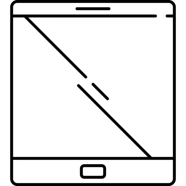 Icono Dispositivo Comunicación Gadget Estilo Esquema — Vector de stock