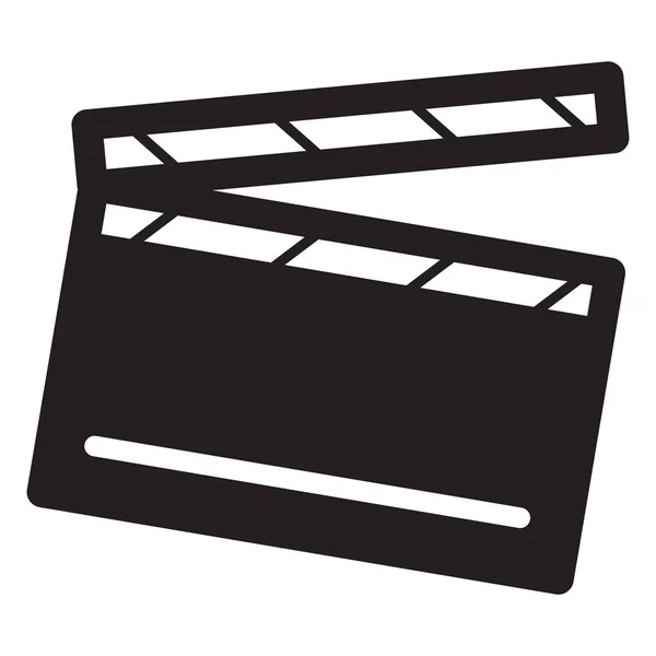 Placa Diretor Filmes Ícone Estilo Sólido — Vetor de Stock