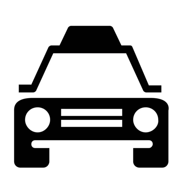 Icono Del Vehículo Transporte Coche Estilo Sólido — Vector de stock