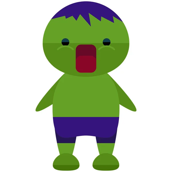 Avatar Character Hulk Icon Flat Style — Stockvector