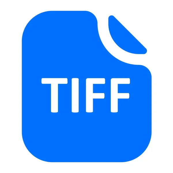 File形式Tiff Icon Solid Style — ストックベクタ