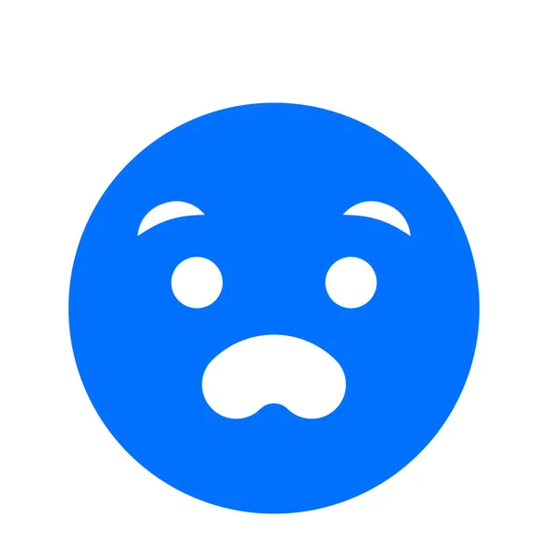 Emoji Emoticon Emoticon Symbol Soliden Stil — Stockvektor