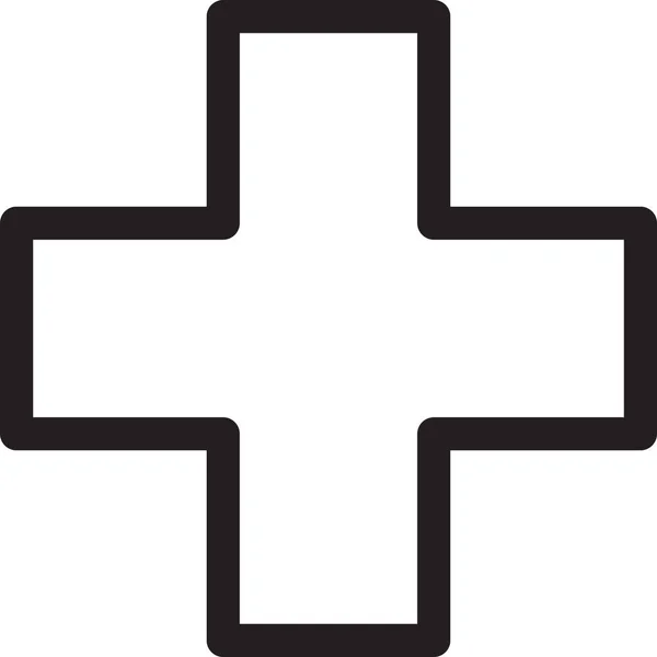 Ambulancia Icono Salud Emergencia Estilo Esquema — Vector de stock