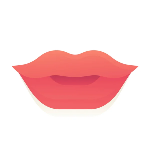 Emoji Emoticono Labios Icono Estilo Suave — Vector de stock