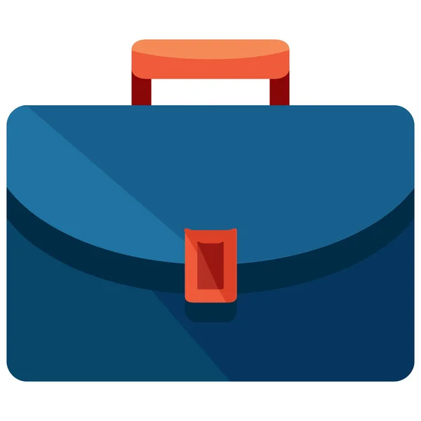 Baggage Briefcase Business Icon Flat Style — Stock Vector