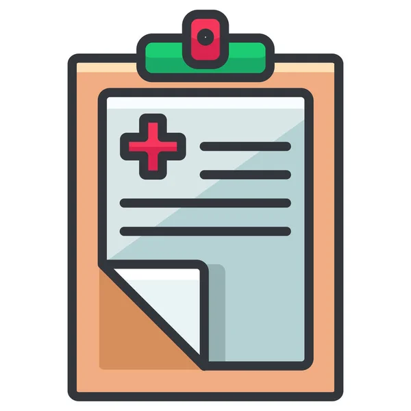 Clipchart Clipboard Icon Filled Outline Style — 스톡 벡터