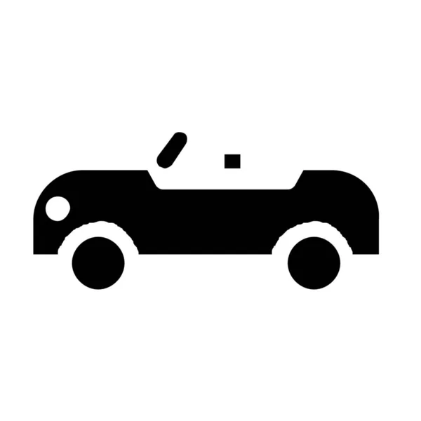 Car Transportation Vehicle Icon Solid Style — Stock Vector