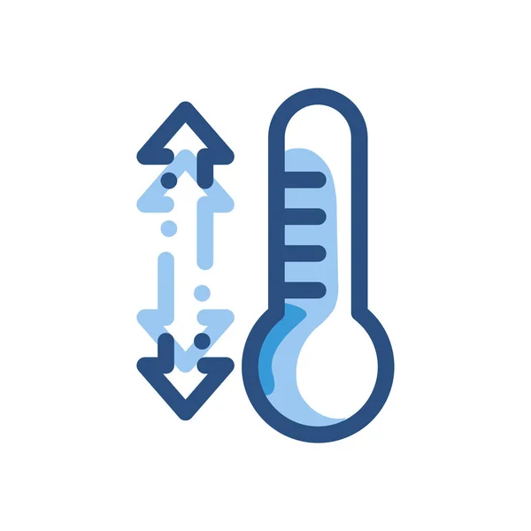 Hochtemperatur Symbol Stil Ausgefüllter Umrisse — Stockvektor