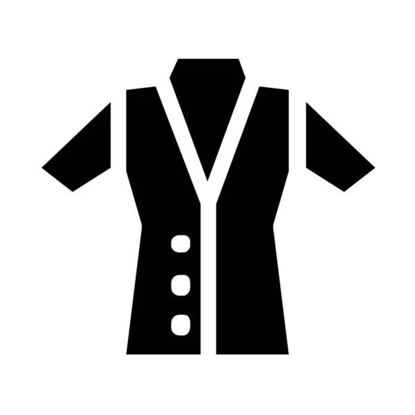 Giysi Ceketi Katı Bir Simge Biçiminde — Stok Vektör