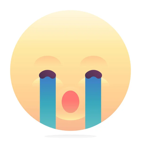 Grito Emoji Ícone Emoticon Estilo Suave — Vetor de Stock