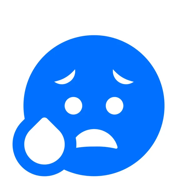 Emoji Emoticon Emoticon Symbol Soliden Stil — Stockvektor