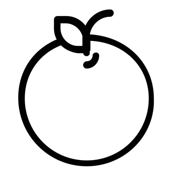 Lebensmittel Frucht Orange Symbol Umriss Stil — Stockvektor