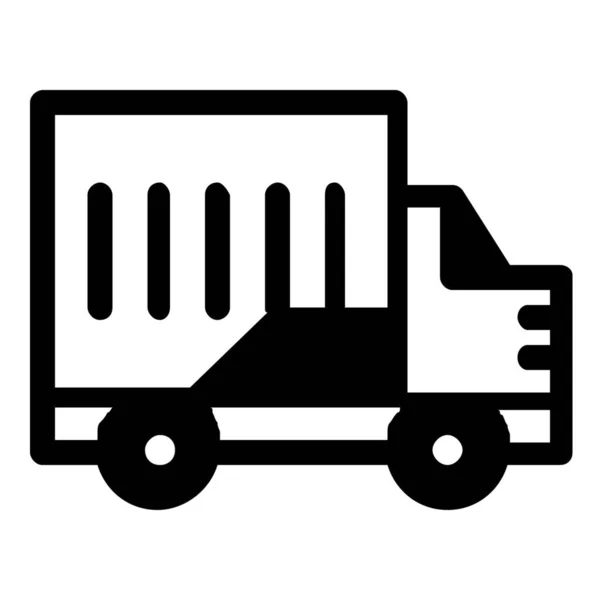 Значок Вантажівки Доставки Суцільному Стилі — стоковий вектор