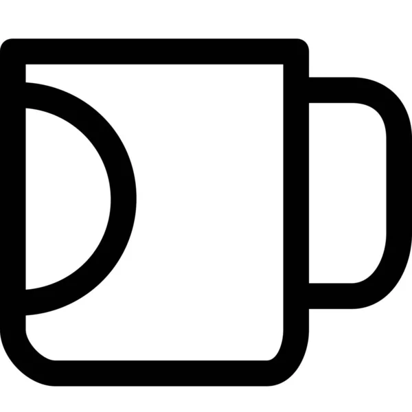 Кофе Напиток Кухня Икона Набросок Стиле — стоковый вектор