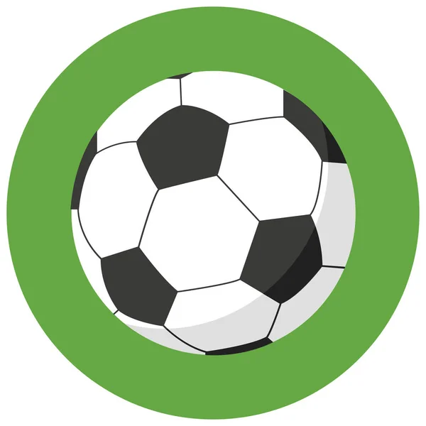 Palla Esercizio Icona Calcio Stile Badge — Vettoriale Stock