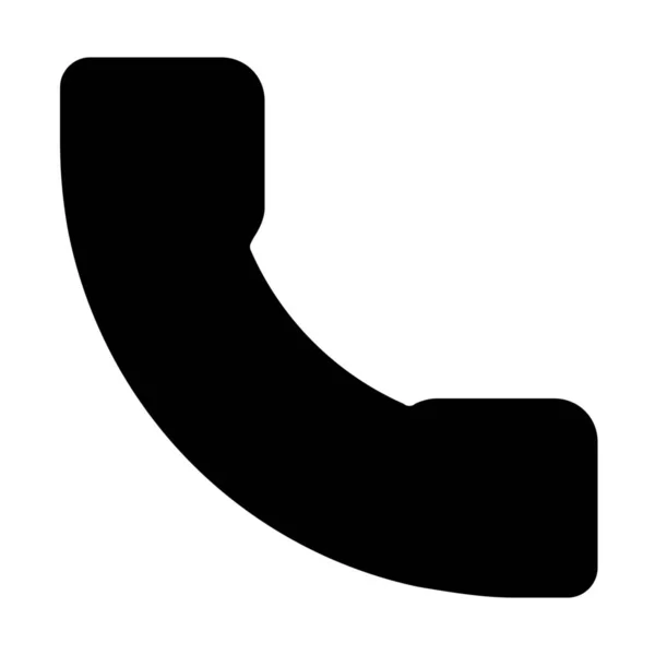 Κλήση Εικονίδιο Τηλεφώνου Επικοινωνίας Στερεό Στυλ — Διανυσματικό Αρχείο