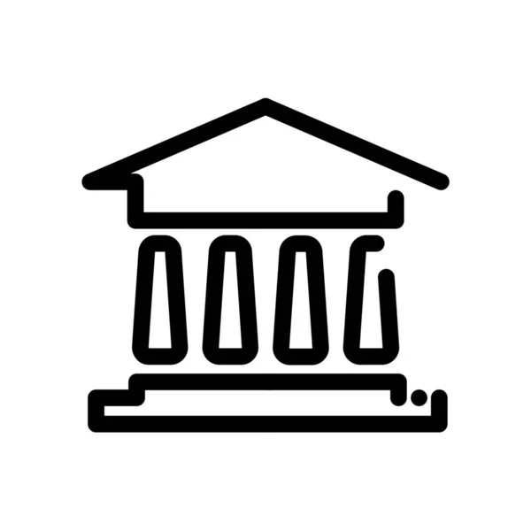 Icono Del Monumento Emblemático País Estilo Esquema — Archivo Imágenes Vectoriales