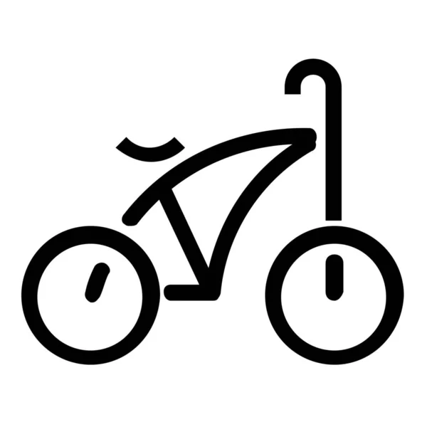 Icono Del Vehículo Transporte Bicicletas Estilo Esquema — Archivo Imágenes Vectoriales