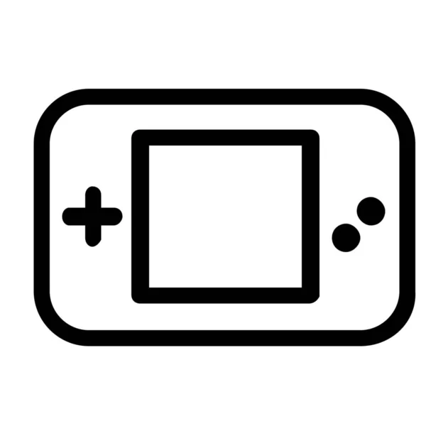 Handheld Game Console Icon Outline Style — Stock Vector
