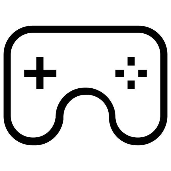 Gamepad Spel Översiktsikon Konturstil — Stock vektor