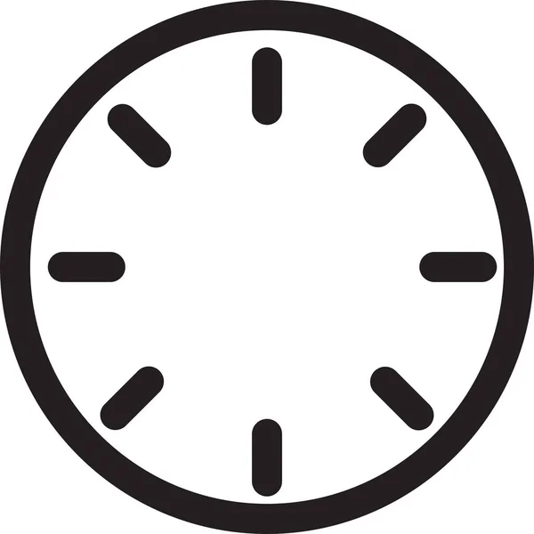 Ρολόι Εικονίδιο Ώρα Πρόσωπο Στυλ Περίγραμμα — Διανυσματικό Αρχείο