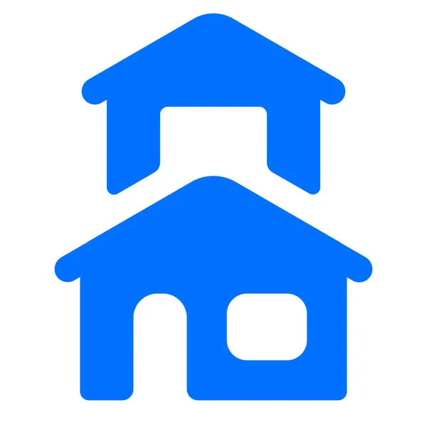 Gebäude Duplex Home Symbol Solid Stil — Stockvektor