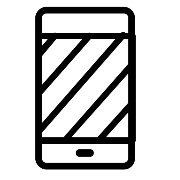 Fondo Pantalla Del Teléfono Inteligente Icono Del Esquema Estilo Del — Vector de stock