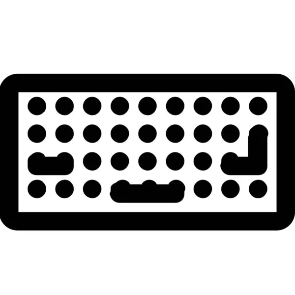 Значок Інтерфейсу Пристрою Клавіатури Стилі Контур — стоковий вектор