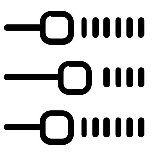 Wijzerplaten Instellingen Tools Pictogram Outline Stijl — Stockvector