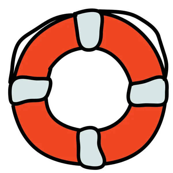 Boat Life Preserver Icon Handdrawn Style — Stock Vector