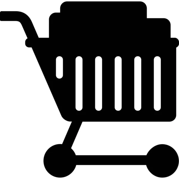 Koupit Ikonu Commerce Pevném Stylu — Stockový vektor