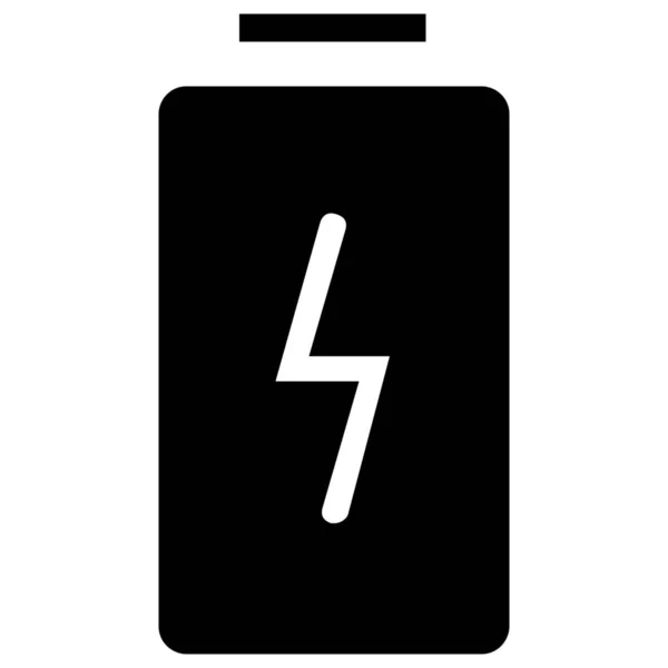 Icône Charge Batterie Dans Style Solide — Image vectorielle