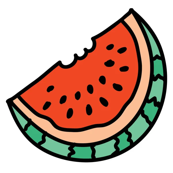 Food Fruit Health Icon Handdrawn Style — Stock Vector