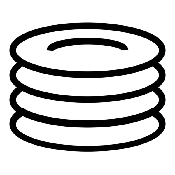 Значок Тарілок Посуду Тарілок Стилі Контур — стоковий вектор
