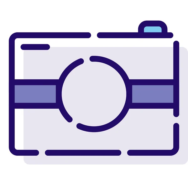 Camera Image Photography Icon Filled Outline Style — Stock Vector