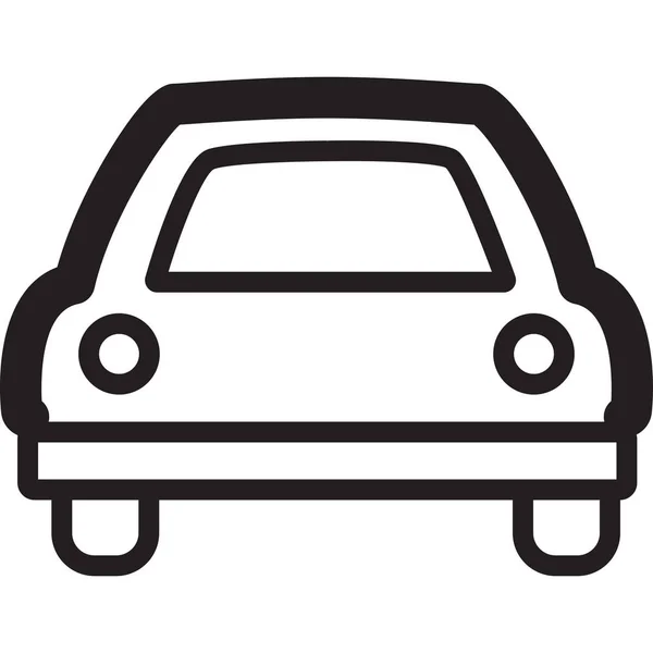 Coche Carretera Icono Calle Estilo Esquema — Vector de stock