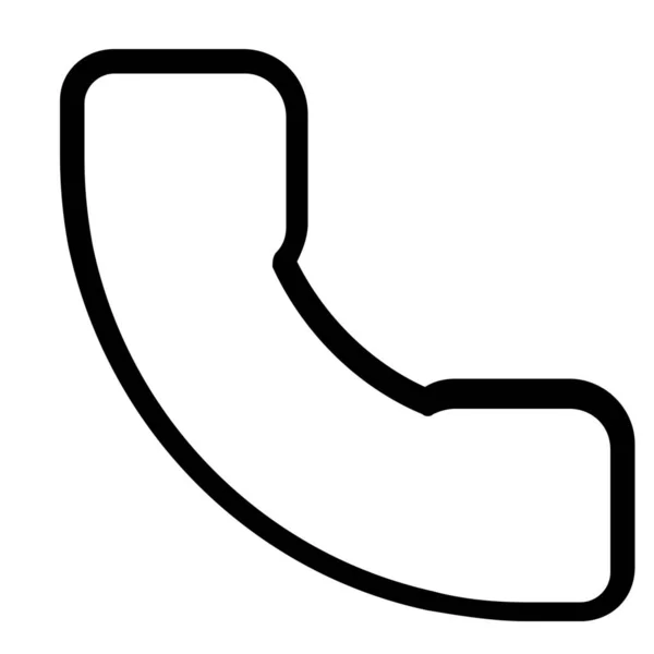 Κλήση Εικονίδιο Τηλεφώνου Επικοινωνίας Στυλ Περίγραμμα — Διανυσματικό Αρχείο