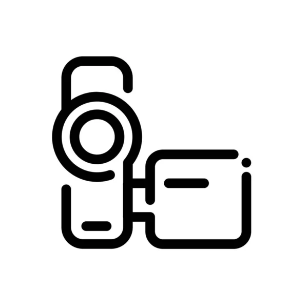 Icono Electrónico Del Dispositivo Cámara Estilo Esquema — Vector de stock