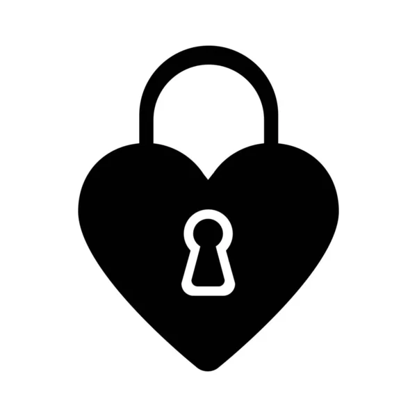 Day Heart Key Icon Solid Style — Stock Vector
